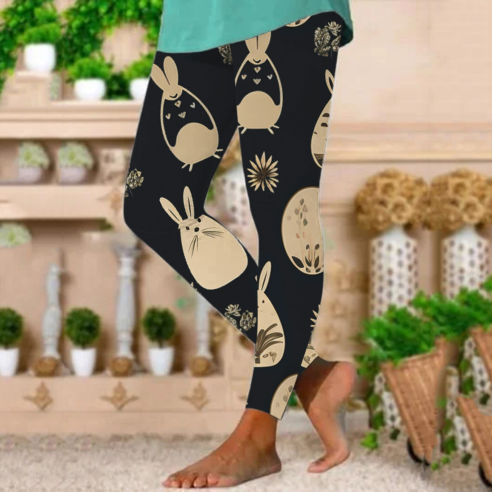 thumbnail image 1 of WILLBEST Leggings de Yoga de Cintura Alta Con Estampado de Pascua Para Mujer, Mallas de Compresión Para Correr, Fitness, Gimnasio, Entrenamiento, Elásticos, Cómodos, Suaves y Transpirables 1308 Chica, 1 of 5